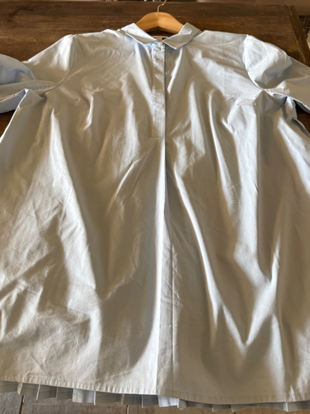 J. Jill Pale Blue Tunic Button-Down Shirt